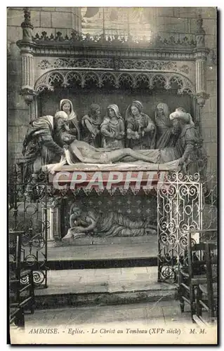 Cartes postales Amboise Eglise Le Christ au Tombeau