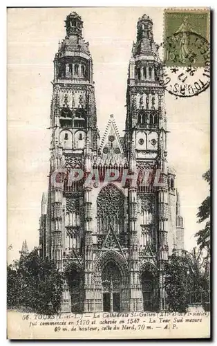 Cartes postales Tours La Cathedrale St Gatien