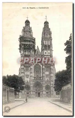 Cartes postales Tours Cathedrale