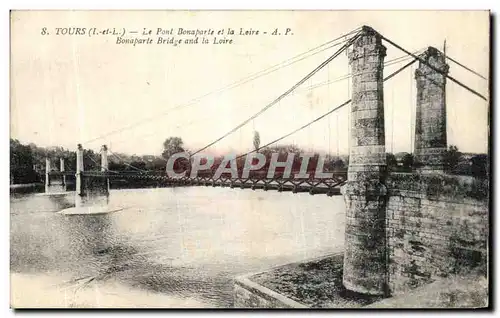 Cartes postales Tours Le Pont Bonaparte et la Loire