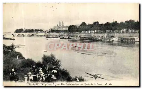 Cartes postales Tours Vue Panoramique des Quais de la Loire