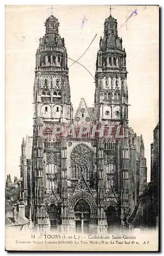 Cartes postales Tours Cathedrale Saint Gatien