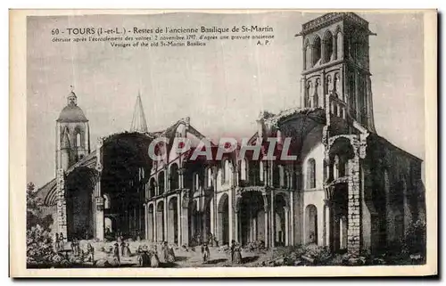 Cartes postales Tours Restes de L ancienne Basilique de St Martin