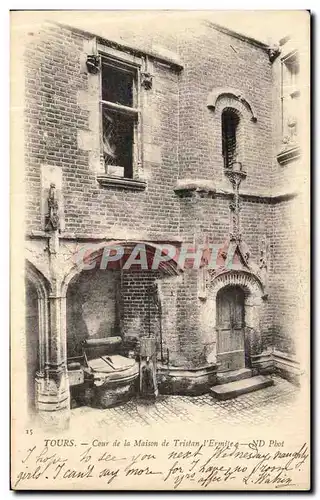 Cartes postales Tours Cour de la Maison de Trislam L Ermite