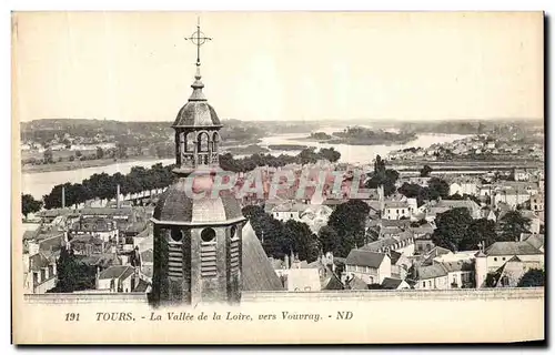 Cartes postales Tours La Vallee de la Loire vers Vouvray