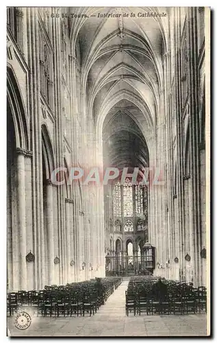 Cartes postales Tours Interieur de la Cathedrale