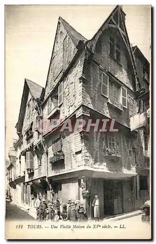 Cartes postales Tours Une Vieille Maison Du 15eme Enfants