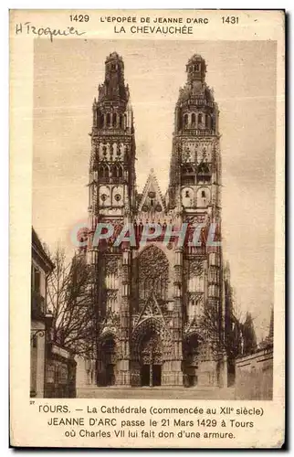 Cartes postales Tours La Cathedrale