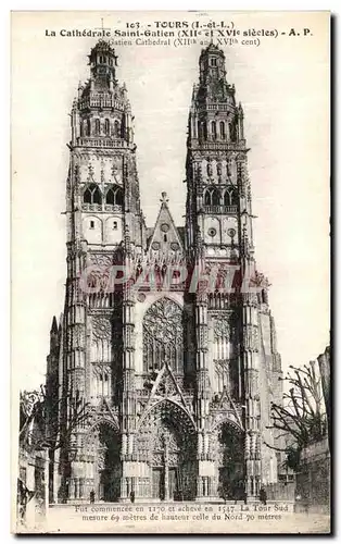 Cartes postales Tours La cathedrale Saint Gatien