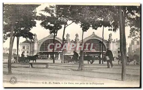 Ansichtskarte AK Tours La Gare Vue Prise de la Prefecture