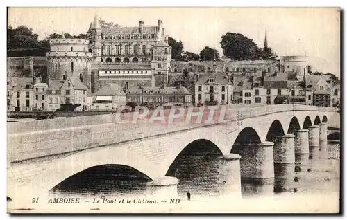 Cartes postales Amboise Le Pont et le Chateau