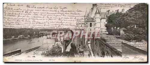 CARTE DOUBLE Amboise Le Chateau La Grosse Tour