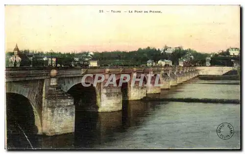 Cartes postales Tours Le Pont De Pierre