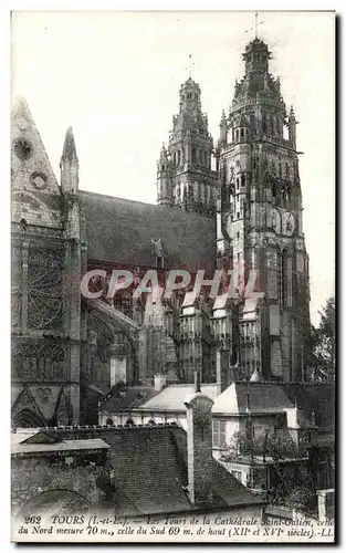 Ansichtskarte AK Tours Les Tours de la Cathedrale Saint Gatien