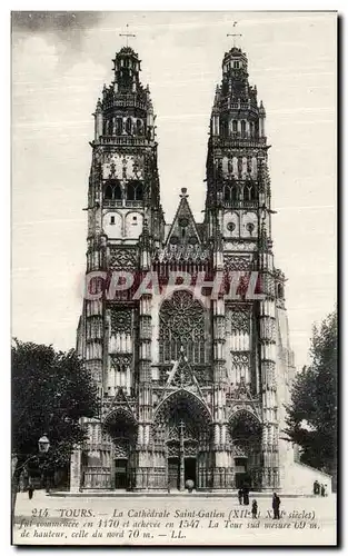 Cartes postales Tours La Cathedrale Saint Gatien