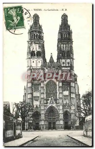 Cartes postales Tours La Cathedrale