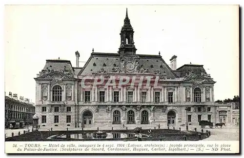 Cartes postales Tours Hotel de Ville