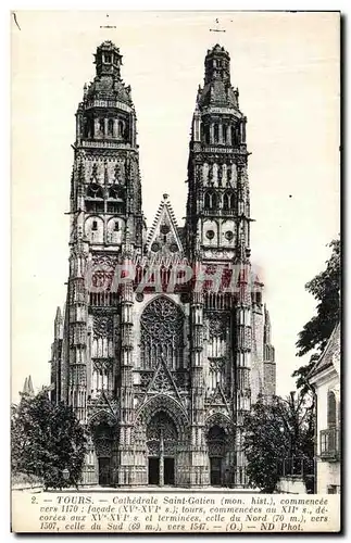 Cartes postales Tours Cathedrale Saint Gatien