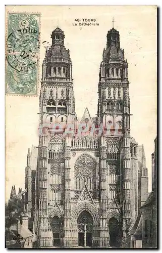 Cartes postales Tours La Cathedrale