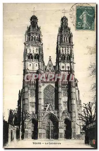 Cartes postales Tours La Cathedrale