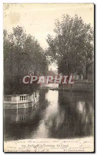 Cartes postales Jardin de la Fontaine Le Canal