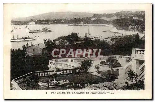 Cartes postales Panorama De Tamaris Et Manteau Bateaux