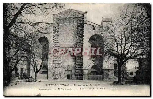 Cartes postales Saint Maximin Facade de la Basilique