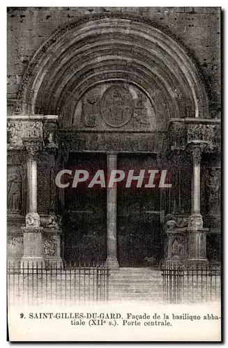 Cartes postales Saint Gilles Du Gard Facade de la Basilique Abbatiale Porte Laterale Droite