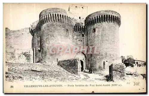 Ansichtskarte AK Villeneuve les Avignon Porte Fortifiee du Fort Saint Andre