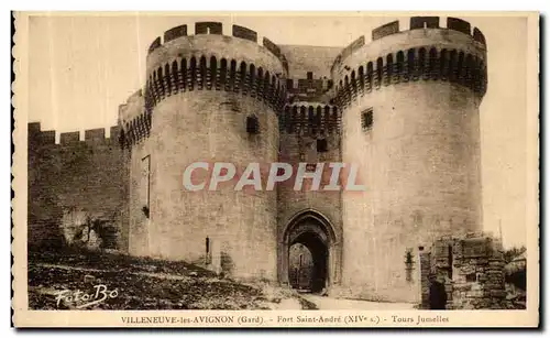 Ansichtskarte AK Villeneuve les Avignon Fort Saint Andre Tours jumelles