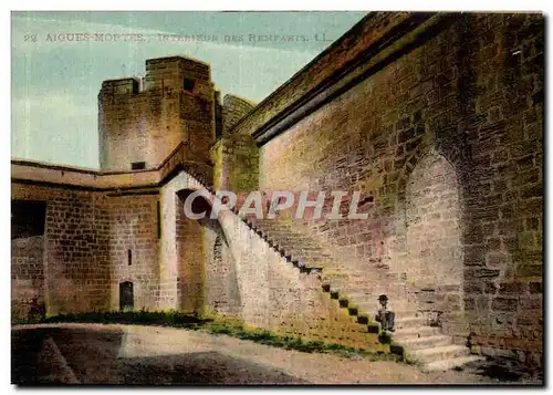 Cartes postales Aigues Mortes Interieur Des Remparts