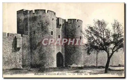 Ansichtskarte AK Remparts d Aigues Mortes La Porte des Moulins