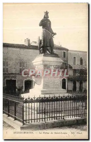 Cartes postales Aigues Mortes La Statue de Saint Louis