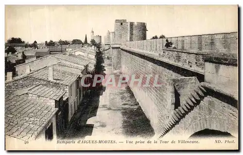 Cartes postales Remparts d Aigues Mortes Vue Prise de la Tour de Villeneuve