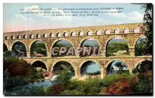 Cartes postales Le Pont du Gard Site pittoresque et d excursions entre Avignon et Nimes