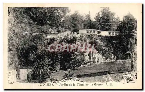 Cartes postales Nimes Jardine de la Fontaine la Grotte