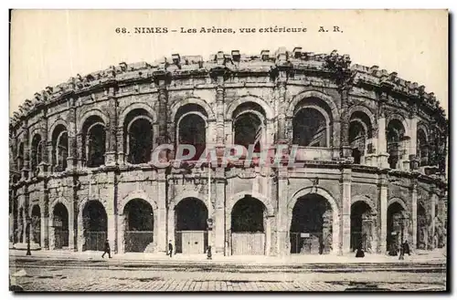 VINTAGE POSTCARD Nimes the Arena Seen External