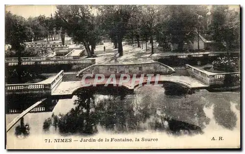 Cartes postales Nimes Jardin de la Fontaine la Source