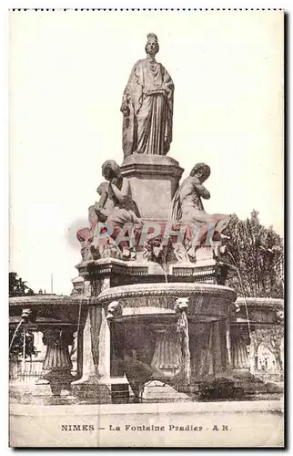 Ansichtskarte AK Nimes La Fontaine Pradier