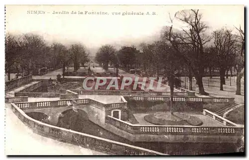 Cartes postales Nimes Jardin de la Fontaine Vue Generale