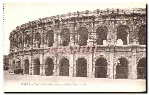 Ansichtskarte AK Nimes Les Arenes Vue Exterieure