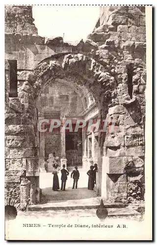 Cartes postales Nimes Temple de Diane Interieur