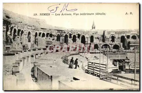 Cartes postales Nimes Les Arenes Vue Interieure