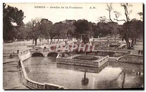 Cartes postales Nimes Javdin de la Fontaine