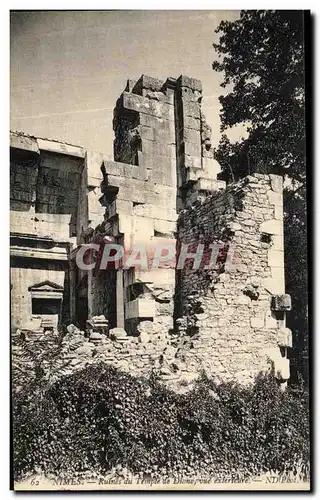 Cartes postales Nimes Ruines du Temple de Diane Vue Exterieure