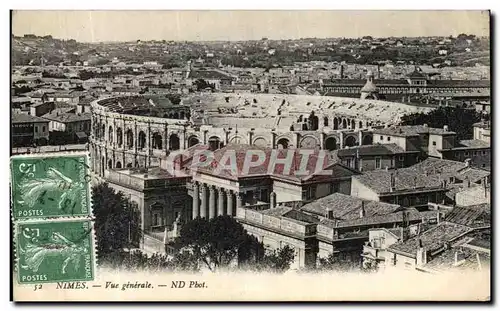 Cartes postales Nimes Vue Generale Arenes