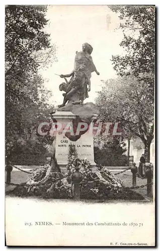 Ansichtskarte AK Nimes Monument des Combattants de 1870 1871 Militaria