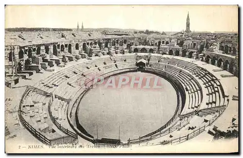 Cartes postales Nimes Vue Interieure des Arenes