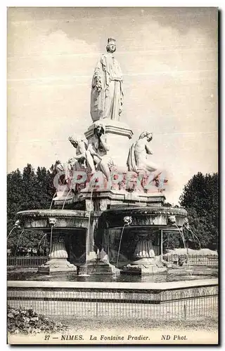 Ansichtskarte AK Nimes La Fontaine Pradier