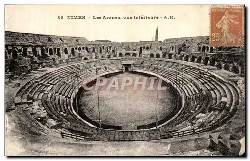 Cartes postales Nimes Les Arenes Vue interieure